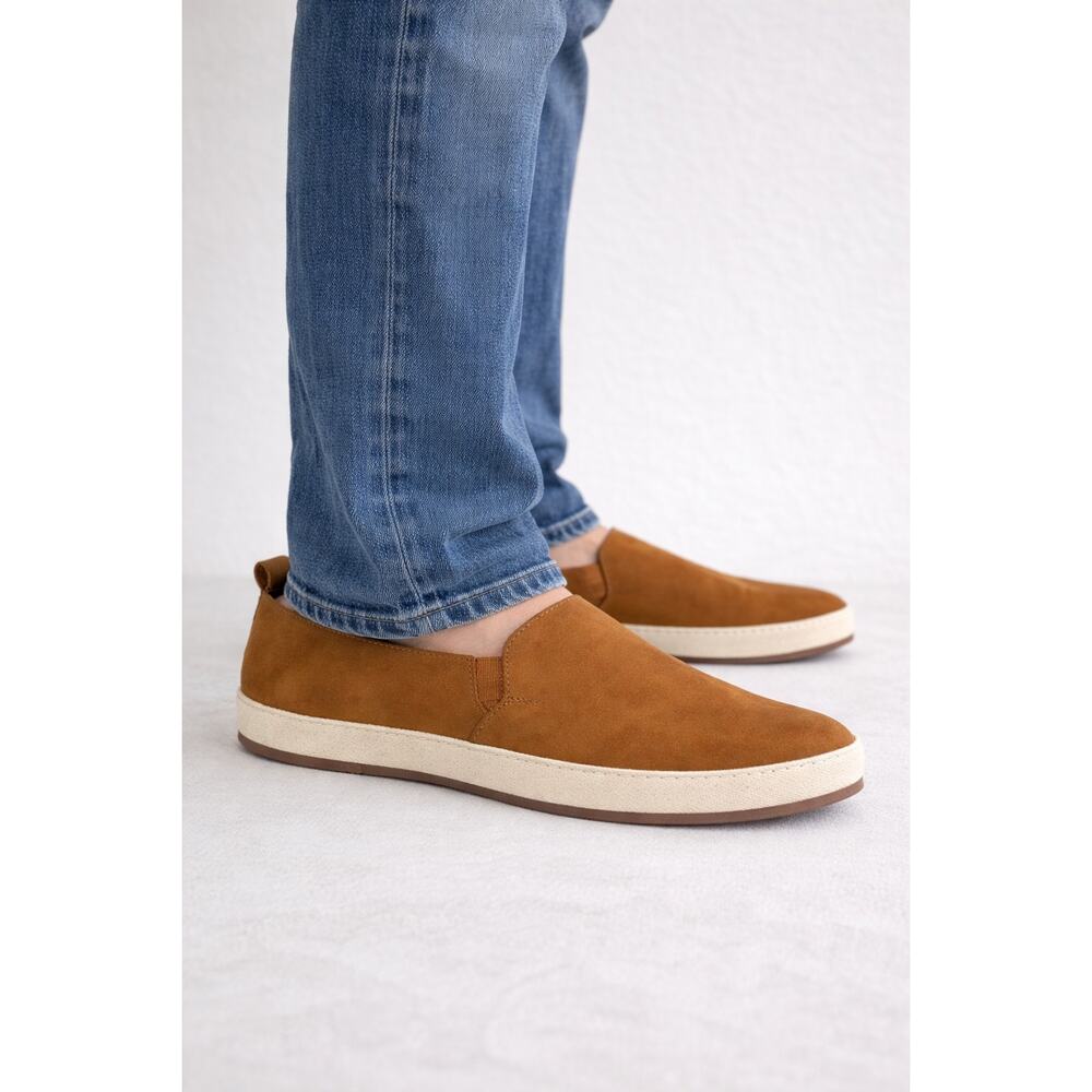 English Laundry Wynne Leather Slip On Loafers Mens 10.5 Cognac Brown ELS2004 New